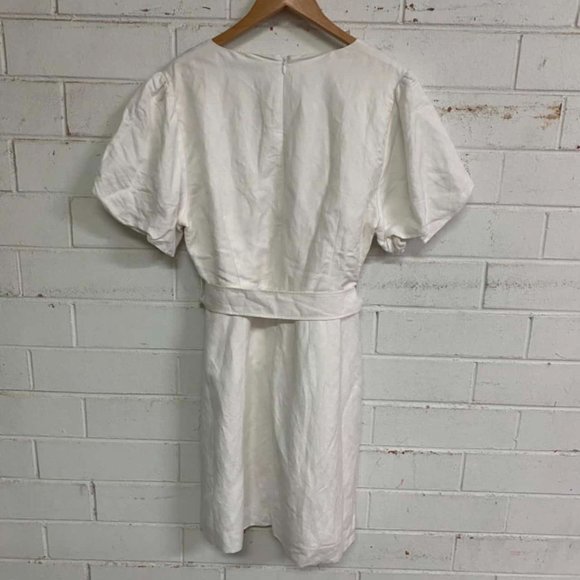PORTMANS Linen Blair Puff Sleeve Wrap Dress - Picture 10 of 10